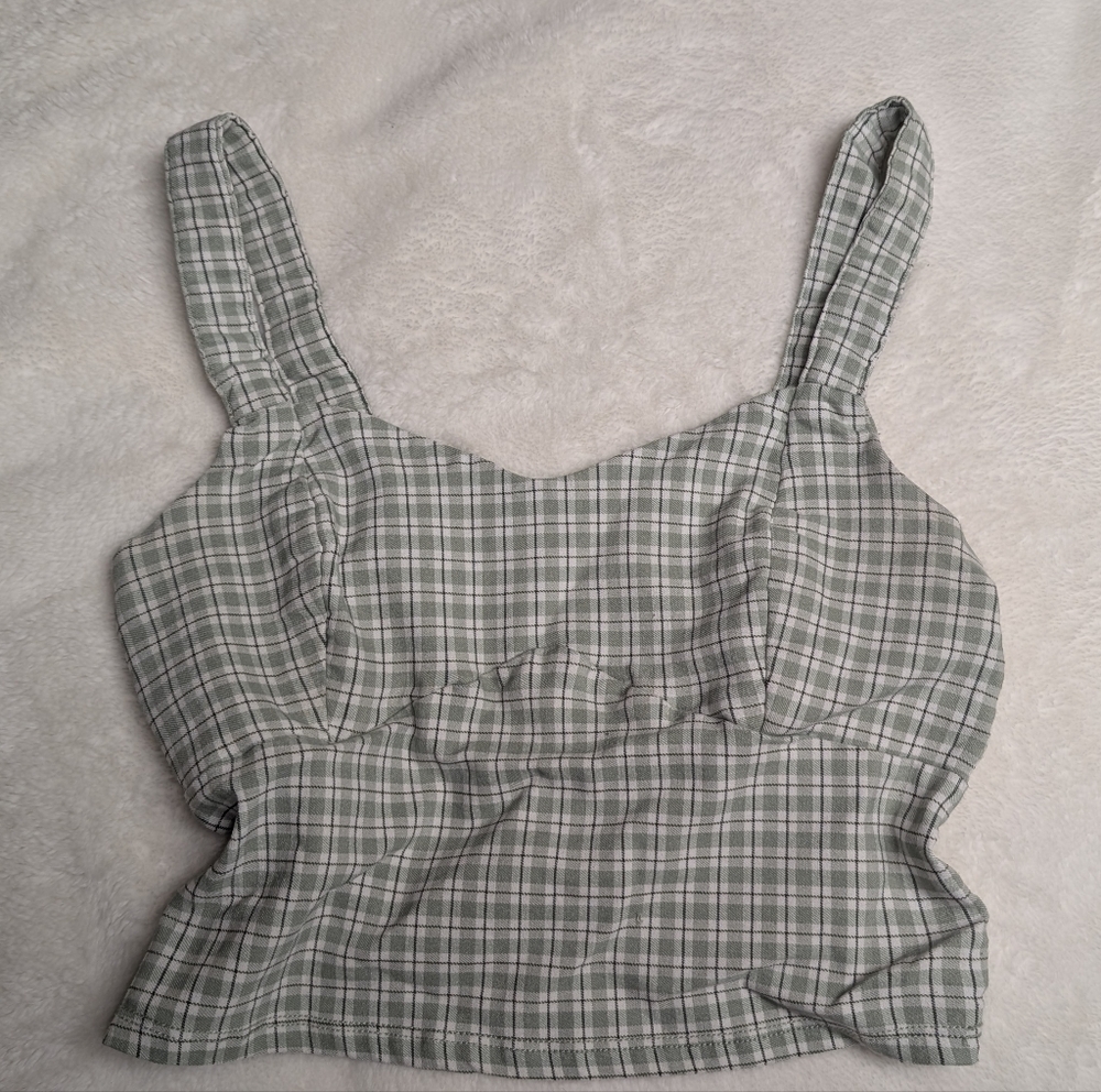 Plaid Sleeveless Women's Top